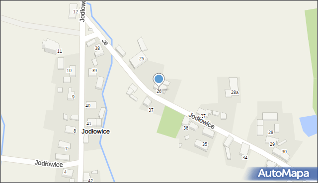 Jodłowice, Jodłowice, 26, mapa Jodłowice