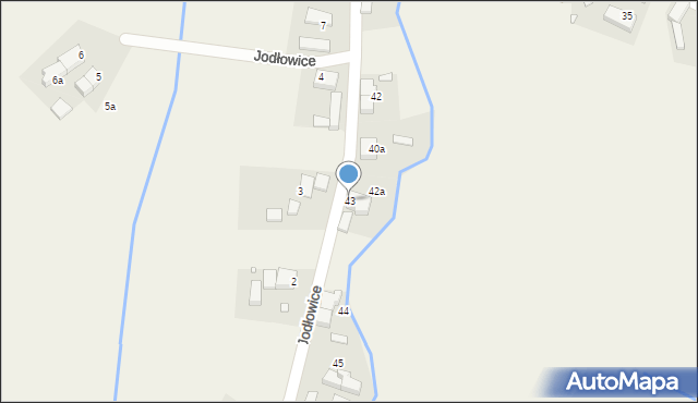Jodłowice, Jodłowice, 43, mapa Jodłowice