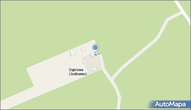 Jodłowiec, Jodłowiec, 69, mapa Jodłowiec