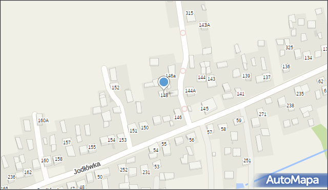 Jodłówka, Jodłówka, 148, mapa Jodłówka