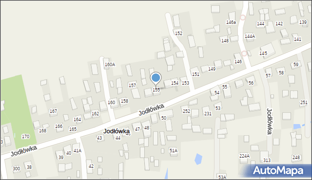 Jodłówka, Jodłówka, 155, mapa Jodłówka