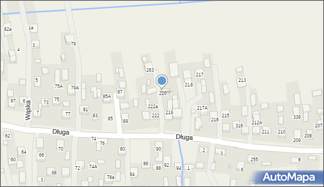 Jodłówka, Jodłówka, 220, mapa Jodłówka