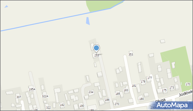 Jodłówka, Jodłówka, 233, mapa Jodłówka