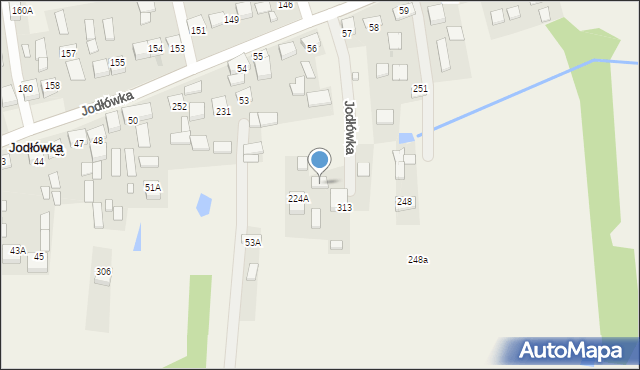 Jodłówka, Jodłówka, 258, mapa Jodłówka