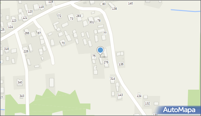 Jodłówka, Jodłówka, 334, mapa Jodłówka