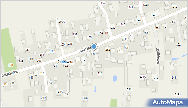 Jodłówka, Jodłówka, 50, mapa Jodłówka