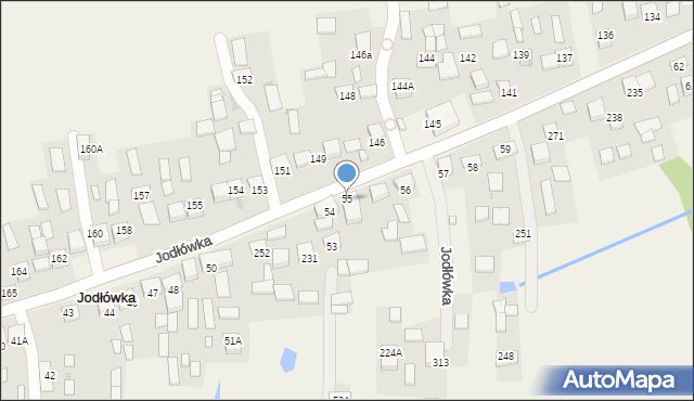 Jodłówka, Jodłówka, 55, mapa Jodłówka