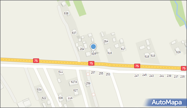 Jodłówka, Jodłówka, 615, mapa Jodłówka