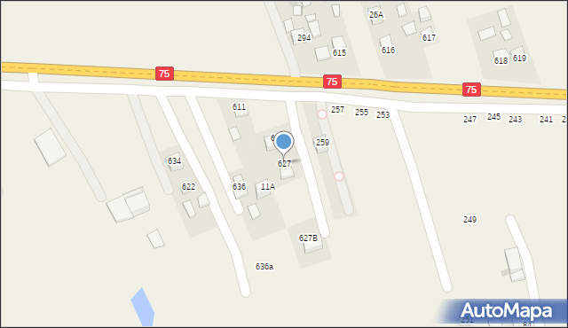 Jodłówka, Jodłówka, 627, mapa Jodłówka