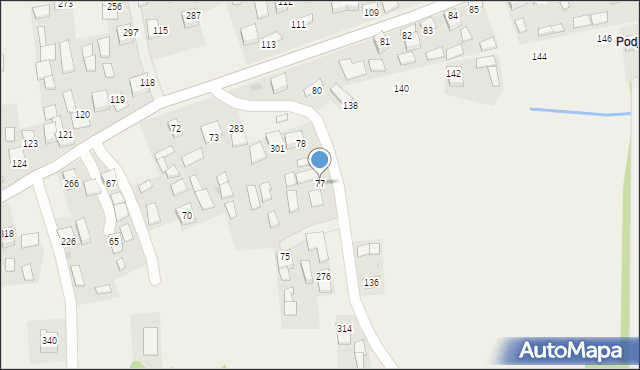 Jodłówka, Jodłówka, 77, mapa Jodłówka