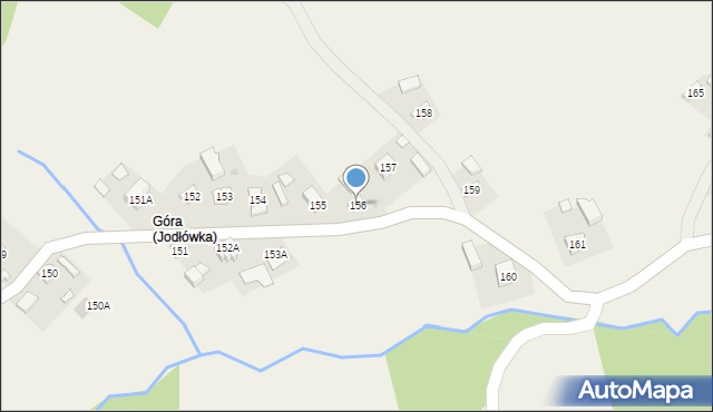 Jodłówka, Jodłówka, 156, mapa Jodłówka