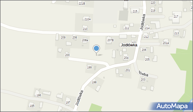 Jodłówka, Jodłówka, 202, mapa Jodłówka