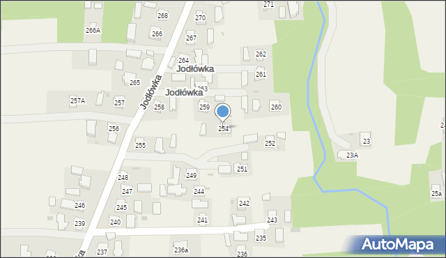 Jodłówka, Jodłówka, 254, mapa Jodłówka