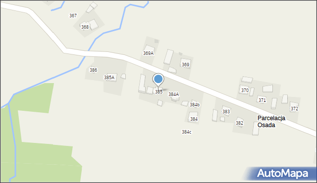 Jodłówka, Jodłówka, 385, mapa Jodłówka