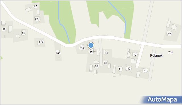 Jodłówka, Jodłówka, 85, mapa Jodłówka
