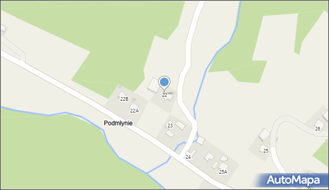 Jodłówka Tuchowska, Jodłówka Tuchowska, 22, mapa Jodłówka Tuchowska