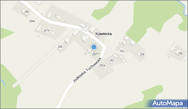 Jodłówka Tuchowska, Jodłówka Tuchowska, 263, mapa Jodłówka Tuchowska