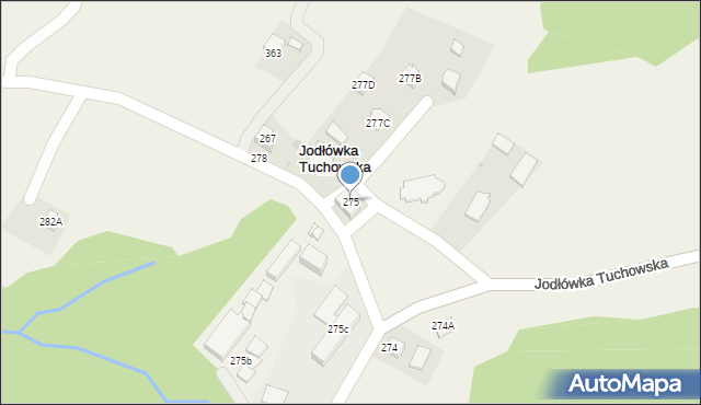 Jodłówka Tuchowska, Jodłówka Tuchowska, 275, mapa Jodłówka Tuchowska