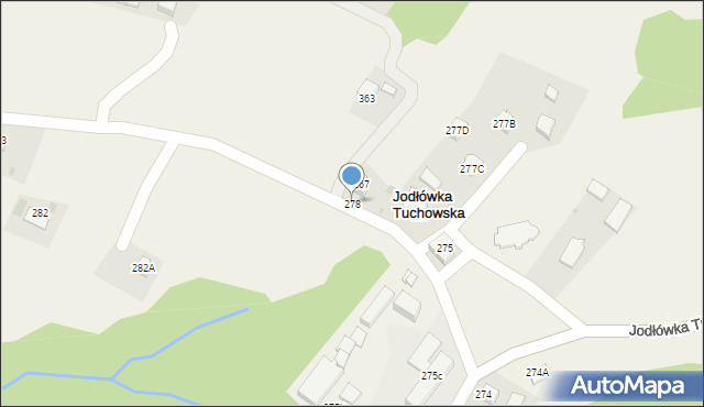 Jodłówka Tuchowska, Jodłówka Tuchowska, 278, mapa Jodłówka Tuchowska