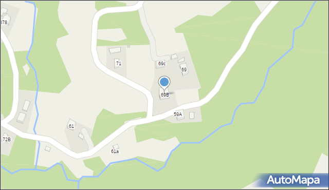 Jodłówka Tuchowska, Jodłówka Tuchowska, 69B, mapa Jodłówka Tuchowska