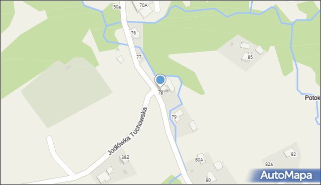 Jodłówka Tuchowska, Jodłówka Tuchowska, 78, mapa Jodłówka Tuchowska