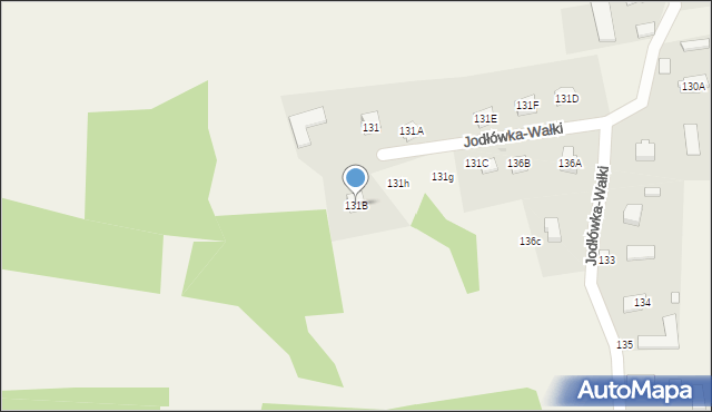 Jodłówka-Wałki, Jodłówka-Wałki, 131B, mapa Jodłówka-Wałki