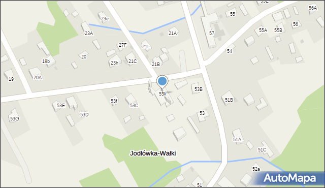 Jodłówka-Wałki, Jodłówka-Wałki, 53k, mapa Jodłówka-Wałki