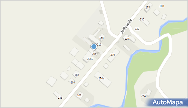 Jodłownik, Jodłownik, 206A, mapa Jodłownik