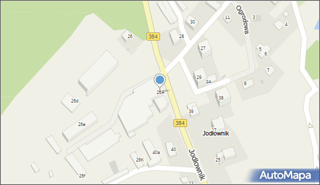 Jodłownik, Jodłownik, 26A, mapa Jodłownik