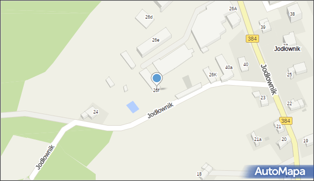 Jodłownik, Jodłownik, 26f, mapa Jodłownik