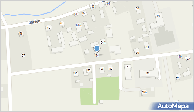 Joniec, Joniec, 54, mapa Joniec