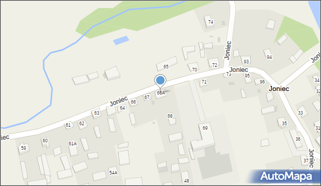Joniec, Joniec, 68A, mapa Joniec