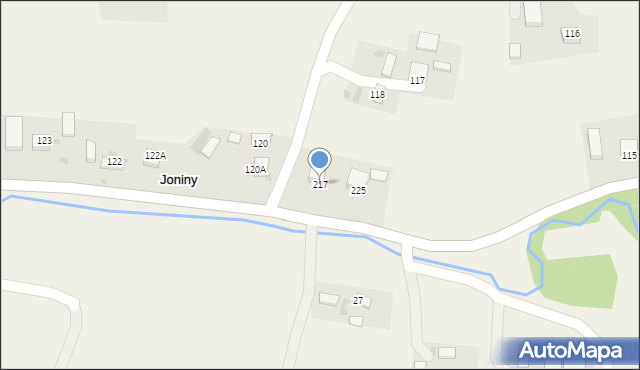 Joniny, Joniny, 217, mapa Joniny