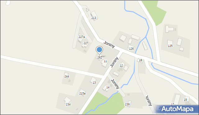 Joniny, Joniny, 242, mapa Joniny