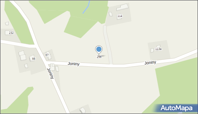 Joniny, Joniny, 256, mapa Joniny