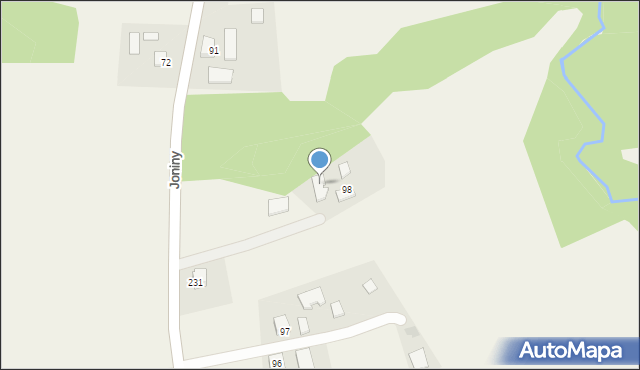 Joniny, Joniny, 98a, mapa Joniny