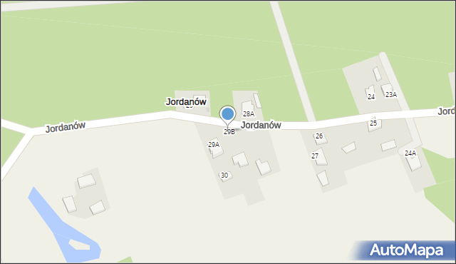 Jordanów, Jordanów, 29B, mapa Jordanów