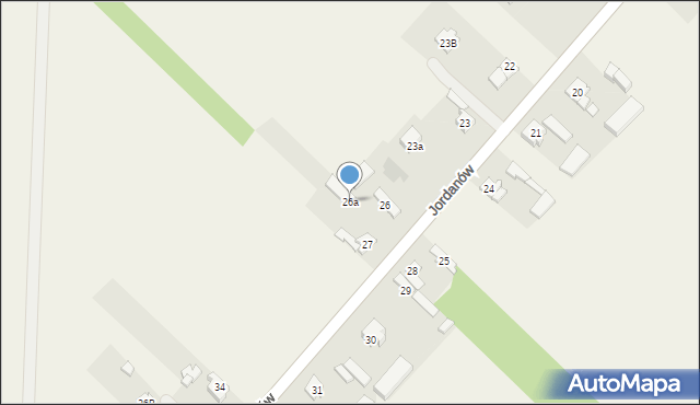 Jordanów, Jordanów, 26a, mapa Jordanów