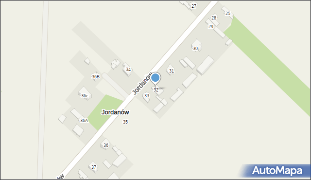 Jordanów, Jordanów, 32, mapa Jordanów