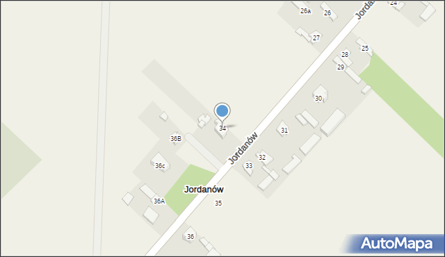 Jordanów, Jordanów, 34, mapa Jordanów