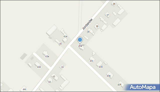 Jordanów, Jordanów, 40a, mapa Jordanów