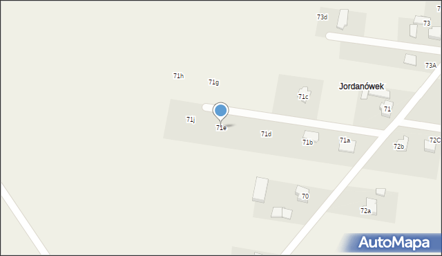 Jordanów, Jordanów, 71e, mapa Jordanów