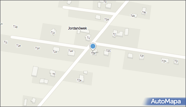 Jordanów, Jordanów, 72b, mapa Jordanów