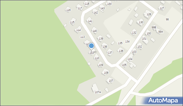 Jordanowo, Jordanowo, 111, mapa Jordanowo