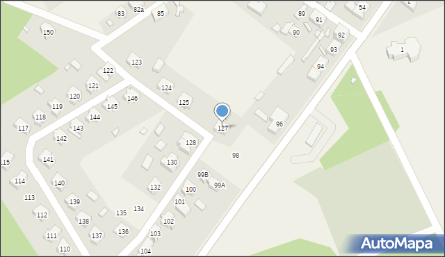 Jordanowo, Jordanowo, 127, mapa Jordanowo