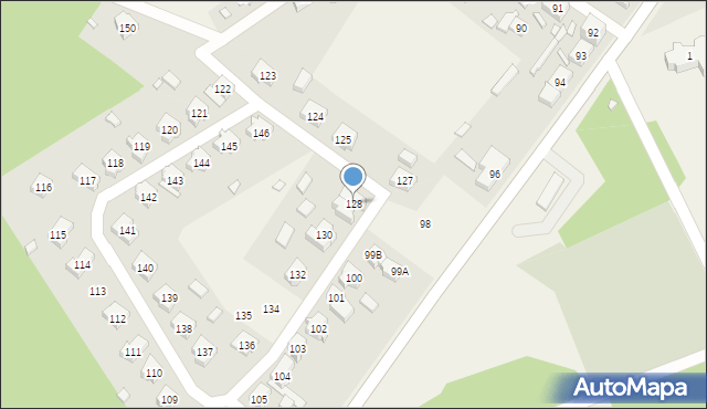 Jordanowo, Jordanowo, 128, mapa Jordanowo