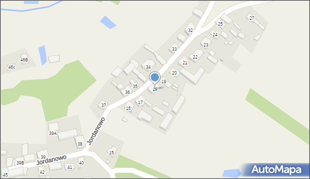 Jordanowo, Jordanowo, 18, mapa Jordanowo