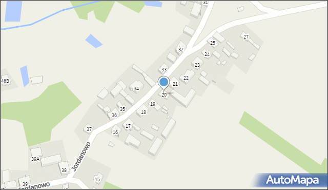 Jordanowo, Jordanowo, 20, mapa Jordanowo