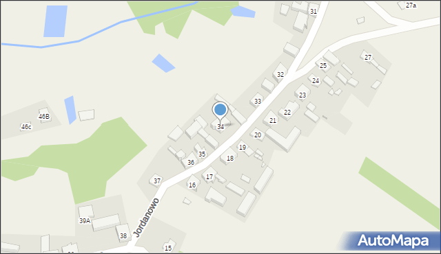 Jordanowo, Jordanowo, 34, mapa Jordanowo