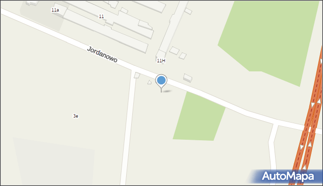 Jordanowo, Jordanowo, 3h, mapa Jordanowo